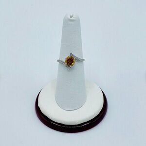 Beautiful Sterling Silver with Citrine Stone Ring